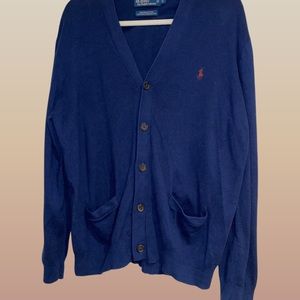 Polo Ralph Lauren Blue Cardigan sweater Mens sz L